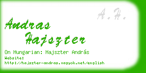 andras hajszter business card