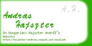 andras hajszter business card